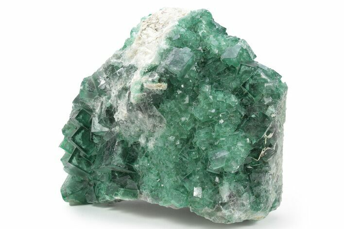 Green, Fluorescent, Cubic Fluorite Crystals - Madagascar #238386